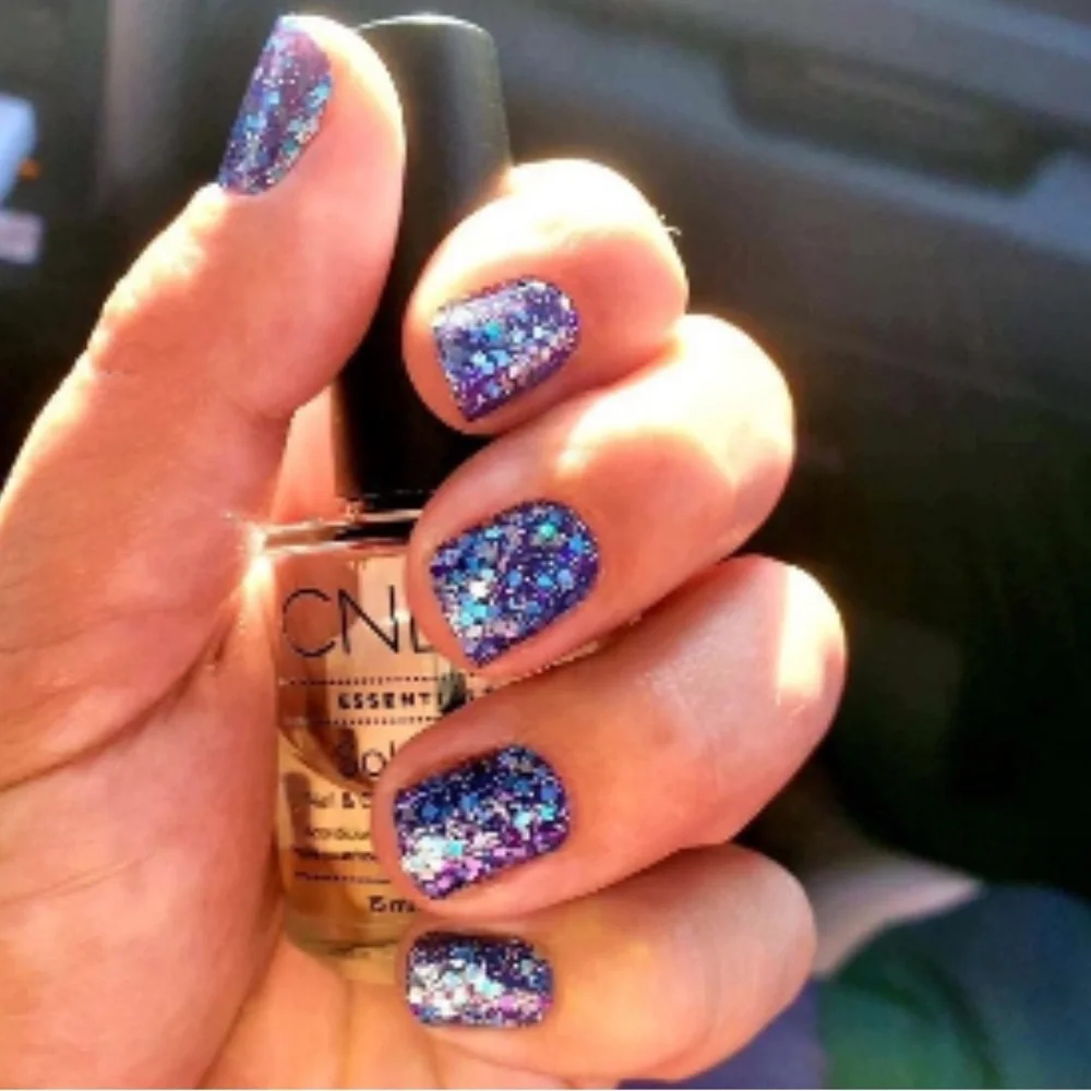 *Retired* Color Street: Mardi Gras | Blue Purple Teal Silver Glitter Party - Picture 7 of 15